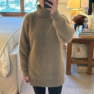 CT Plage turtleneck sweater. 100% wool. No size tag. Fits like a small. Tan.
